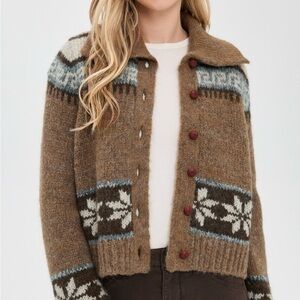 THE GREAT. The Nordic scholar cardigan.